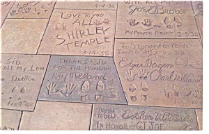 Hollywood CA Footprints of the Stars Postcard p12180 (Image1)