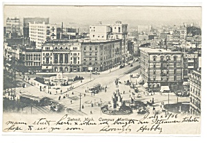 Detroit MI  Campus Martius Postcard p12285 1906 (Image1)