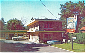 Top Hat Motel Niagara Falls Ontario Postcard P12877 Car 50s
