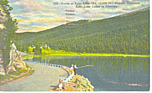 Echo Lake near Denver CO Postcard p12964 1955 (Image1)