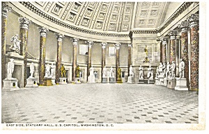 Washington DC Capitol Statuary Hall Postcard p13037 (Image1)