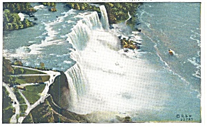 Aero View American Falls Postcard p13479 1936 (Image1)