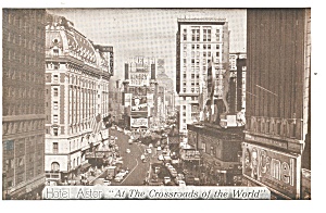 New York City  Hotel Astor Times Square  Postcard p14476 1953 (Image1)