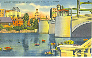 Lafayette St Bridge Tampa Fl Postcard P14933
