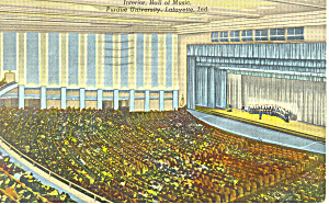 Hall of Music Purdue University IN Postcard p15072 (Image1)