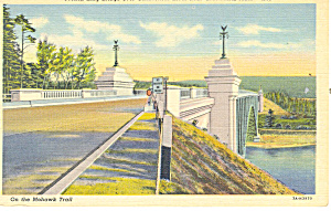 French King Bridge Greenfield MA Postcard p15197  1941 (Image1)