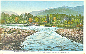 Three Rivers North Woodstock NH Postcard p15251 (Image1)