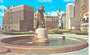 Grand Circus Park Detroit MI Postcard p15383 (Image1)