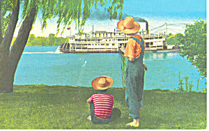 Steamboat On The Mississippi Mo Postcard P15471
