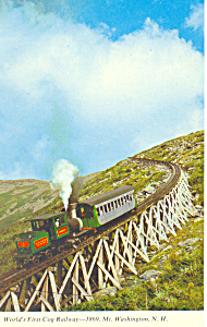 Mt Washington, H Cog Railway Postcard P15747