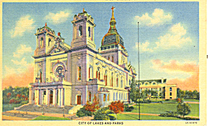 Basilica St Mary Minneapolis  MN Postcard p16915 1956 (Image1)
