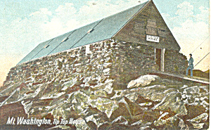Mt Washington Tip Top House Nh Postcard P17115