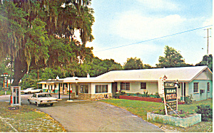The Oaks Motel Deland Fl Postcard P18494 Cars 60s