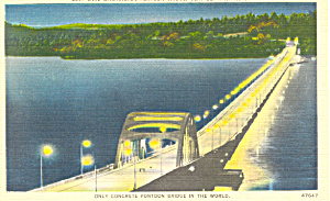 Lake Washington Bridge Seattle Wa Postcard P18577