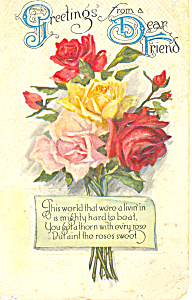 Greetings From a Dear Friend Postcard p18749 (Image1)