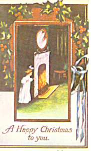 Christmas Card Child at the Fireplace p19491 (Image1)