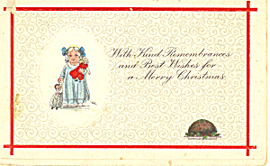 With Kind Remembrances and Best Wishes Postcard p21067 (Image1)