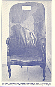 Original Chair Used By Thomas Jefferson Monticello Va P22913