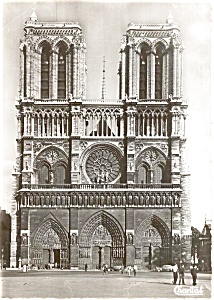 Paris France Notre Dame Real Photo Postcard p2345 (Image1)