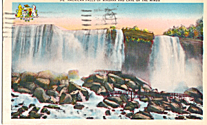 American Falls And Cave Of The Winds Postcard P24580