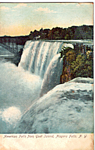 American Falls From Goat Island Postcard P24710