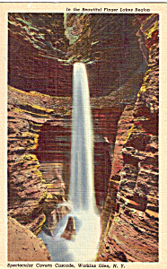 Cavern Cascade Watkins Glen Ny Postcard P24711
