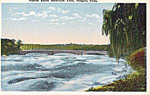Rapids Above American Falls Postcard P25357