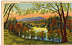 Mt Mansfield And Lamoille River Vermont P25660