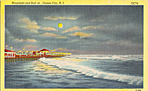 Moonlight and Surf Ocean City New Jersey Big Letter p26142 (Image1)