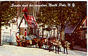 Santa and his Reindeer North Pole New York p26585 (Image1)