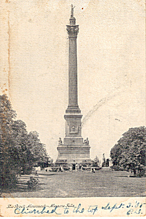 The Brock Monument Queenston Ontario Postcard P27555