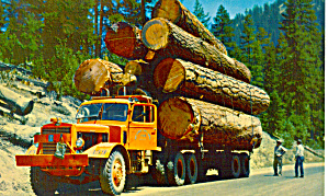 Logging Truck Postcard p28038 (Image1)