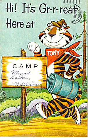 Tony The Tiger Kellogg S Advertising Postcard P28115