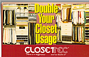 Closet Organinizer Company Advertising Postcard p30867 (Image1)