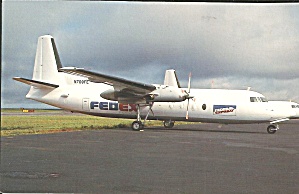 FED EX F-27-500  N709FE Feeder postcard p33552 (Image1)