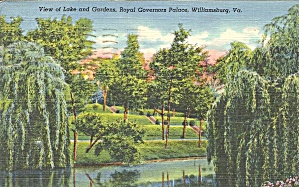 Williamsburg Va Lake Garden Governor S Palace P33678
