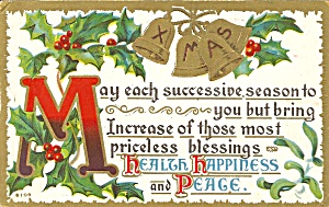 Christmas Divided Back Card P33684