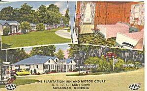 Plantation Inn And Motor Court Motel Savannah Ga P34951