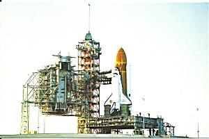 Space Shuttle On Launching Pad Postcard P35368