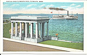 Plymouth Ma Portico Over Plymouth Rock P35589