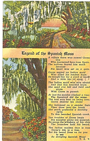 Legend Of The Spanish Moss 1955 Postcard P35876