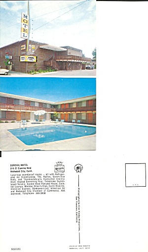 Redwood City Ca Sundial Motel El Camino Real P36765