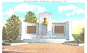 Gettysburg Battlefield Park PA Lincoln Speech Memorial p38748	 (Image1)