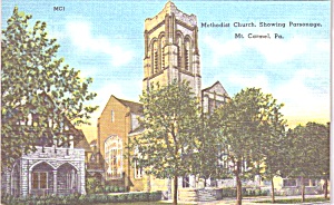 Mt Carmel Pa Methodist Church And Parsonage P38755