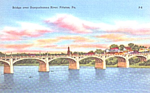 Pittston Pa Bridge Over Susquehanna River P39233