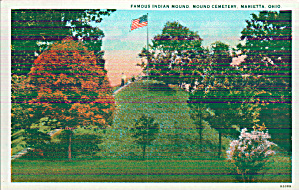Marietta Ohio Indian Mound Mound Cemetery P39852