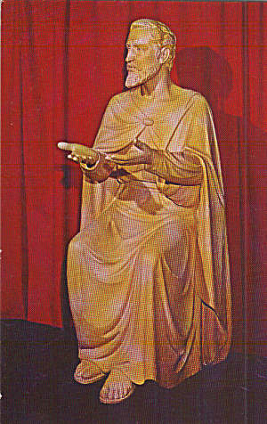 Domenic Zappia  Wood Sculpture of Simon Cananaean Zealot Postcard p40226 (Image1)