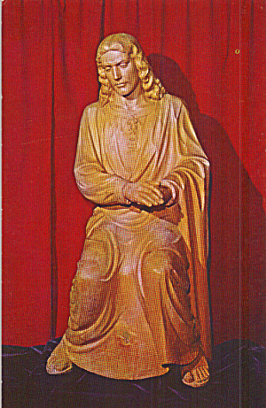 Domenic Zappia Wood Sculpture Of Apostle John Postcard P40227