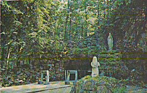 Near Bellevue Ohio Grotto of Our Lady of Lourdes Postcard P40385 (Image1)