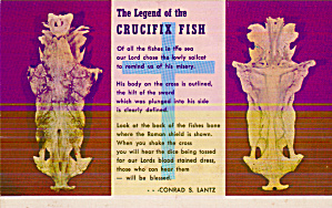 Legend Of The Crucifix Fish Conrad S. Lantz Postcard P40470